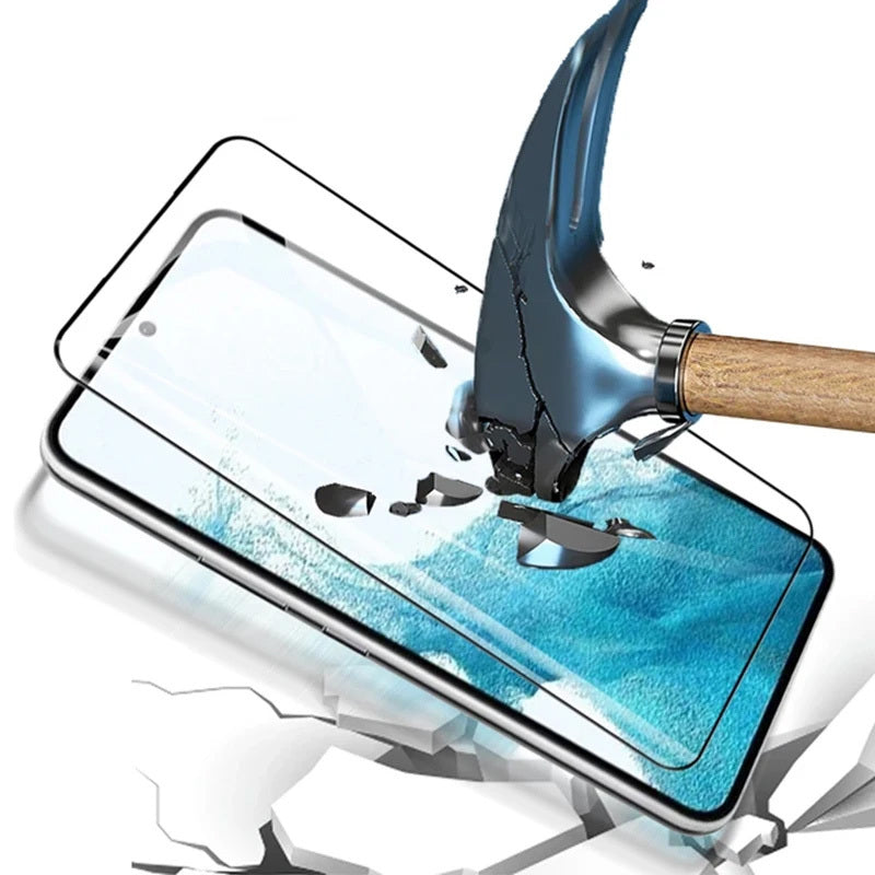 Закален Стъклен протектор – Full Glue 6D – (with fingerprint unlock) – Samsung Galaxy S22/S23 – Черен