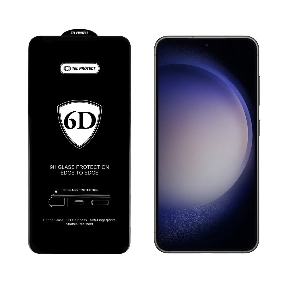 Закален Стъклен протектор – Tel Protect Full Glue 6D – Samsung Galaxy S23 PLUS – Черен
