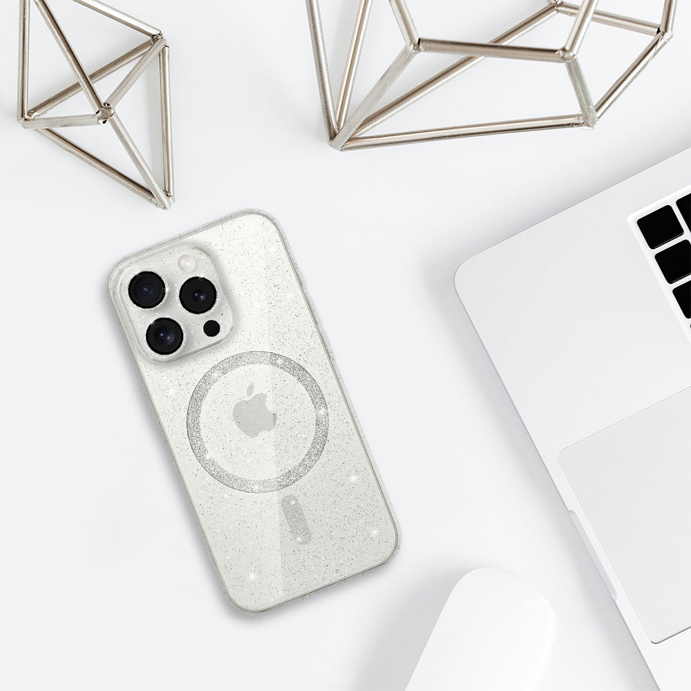 Калъф силикон –  Блестящ MagSafe Case – iPhone 14 – Прозрачен