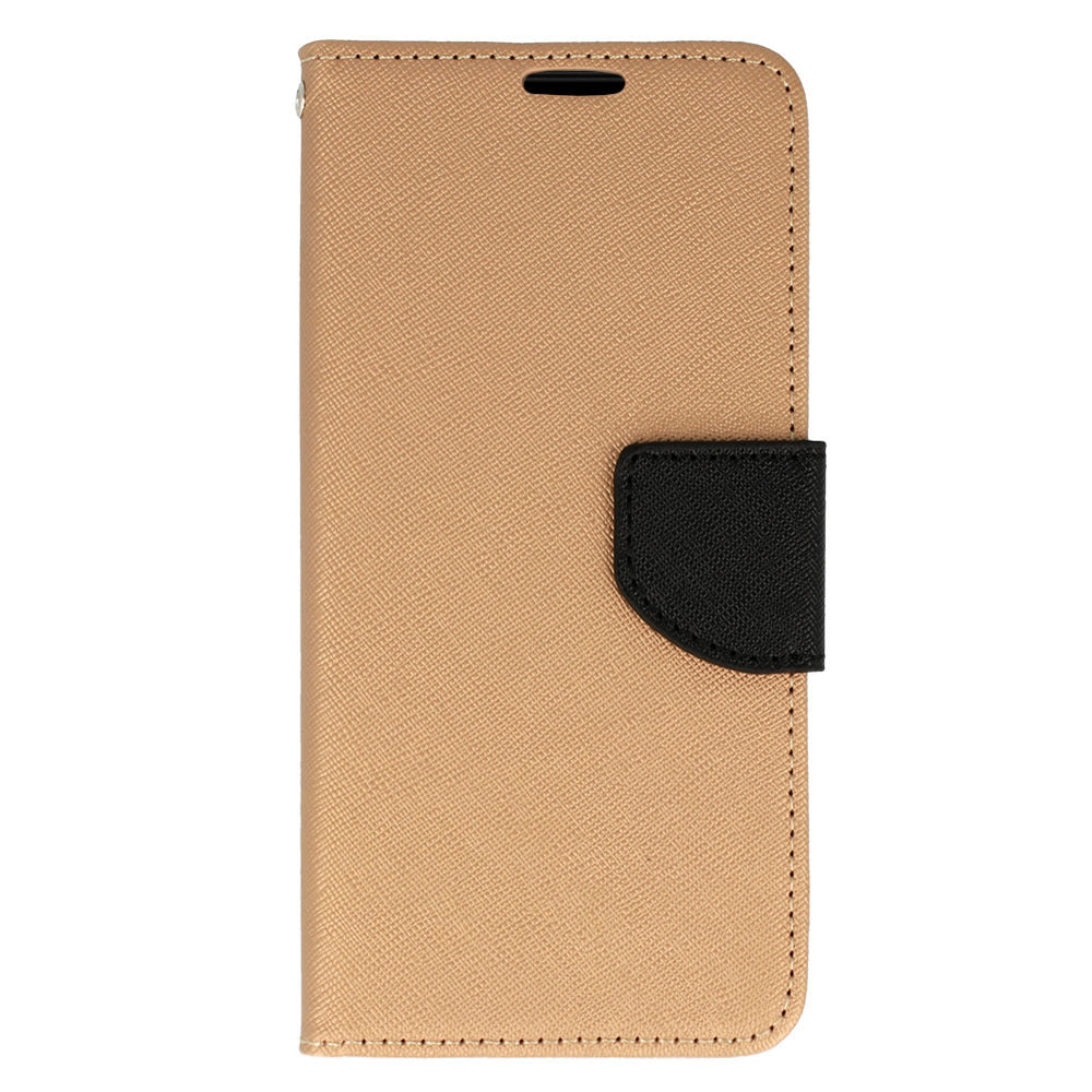 Калъф силикон – Fancy Черен – Samsung Galaxy A22 5G – Златист