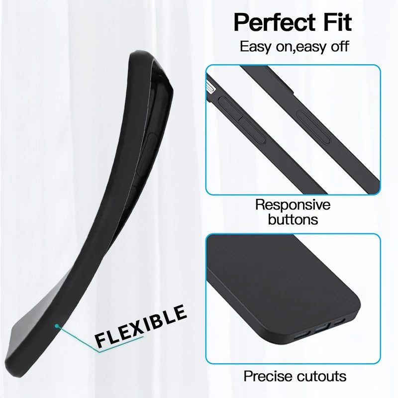 Калъф силикон – 2 mm Perfect – Matt – iPhone 13 Pro – Черен