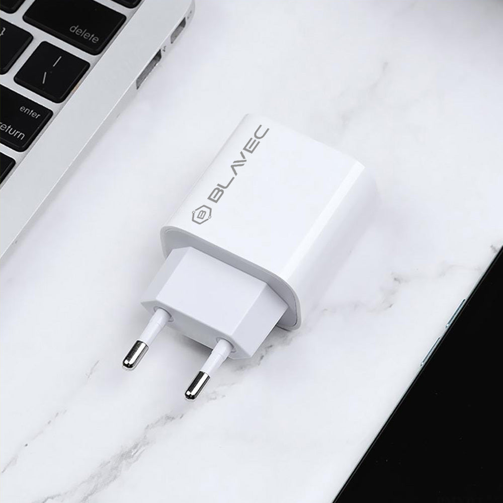 Blavec – Заряден адаптер – BC2 USB + Type-C QC 3.0 PD 20W (TCBC2 UCW20) – Бяло