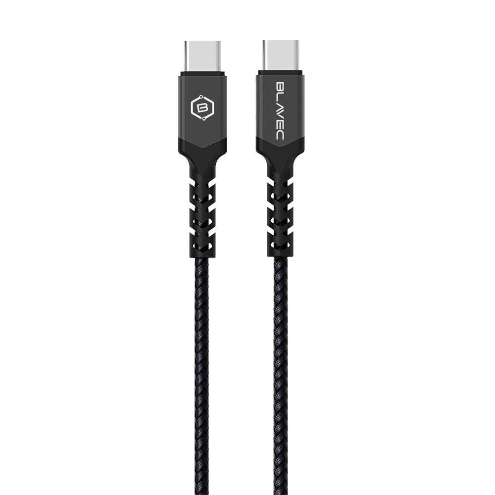 Blavec – Кабел Raptor Pleciony Typе-C → Type-C Pd 60W 3A 0,25m. (Cra Cc3Bg025) – Черен