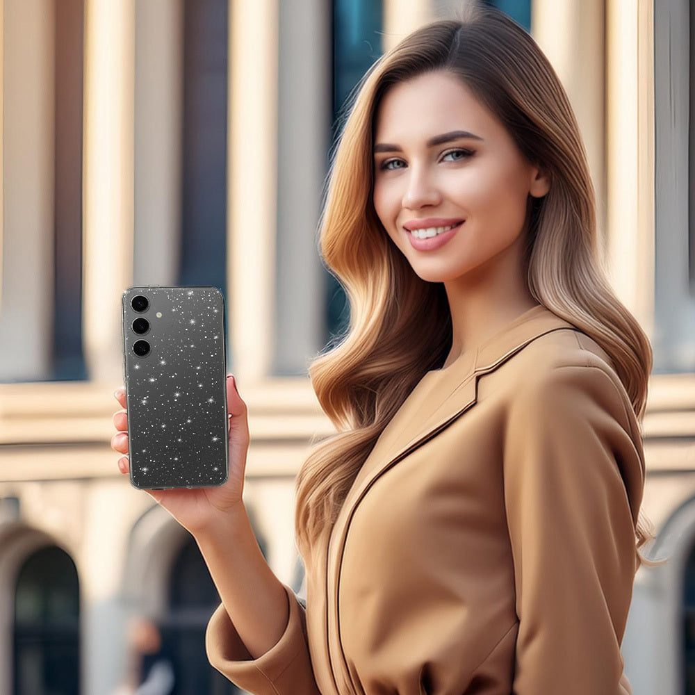 Калъф силикон –  Crystal Блестящ – Samsung Galaxy A14 4G/5G  – Сребрист