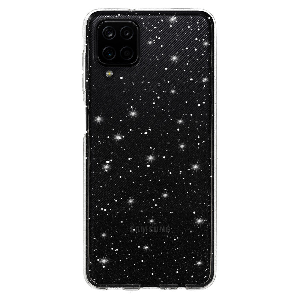 Калъф силикон –  Crystal Блестящ – Samsung Galaxy A12 – Сребрист