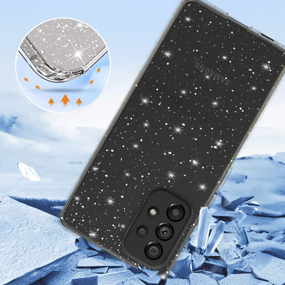 Калъф силикон –  Crystal Блестящ – Samsung Galaxy A33 5G – Сребрист