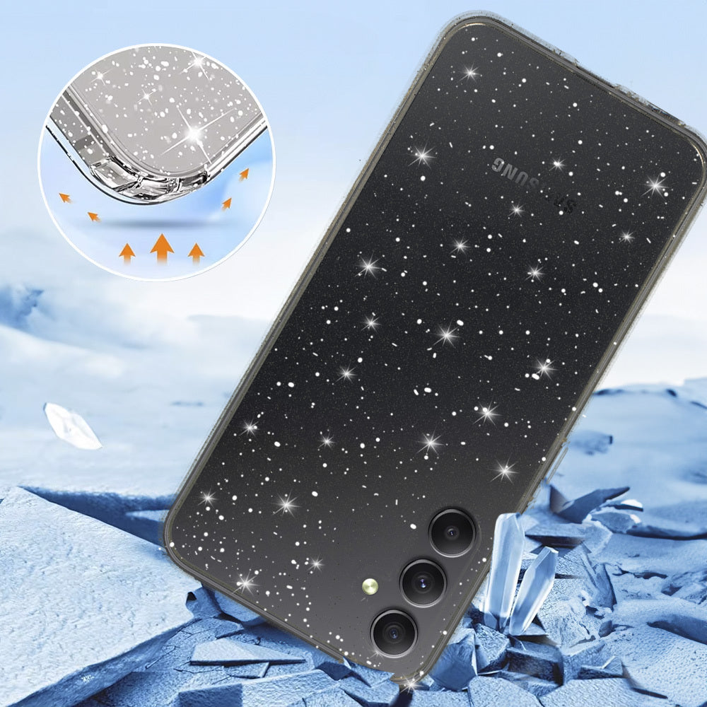 Калъф силикон –  Crystal Блестящ – Samsung Galaxy A34 5G – Сребрист