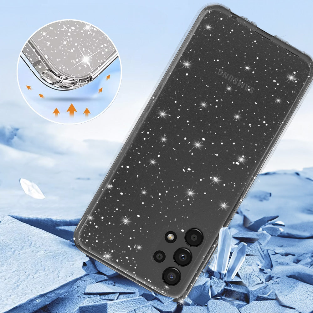 Калъф силикон –  Crystal Блестящ – Samsung Galaxy A13 4G – Сребрист