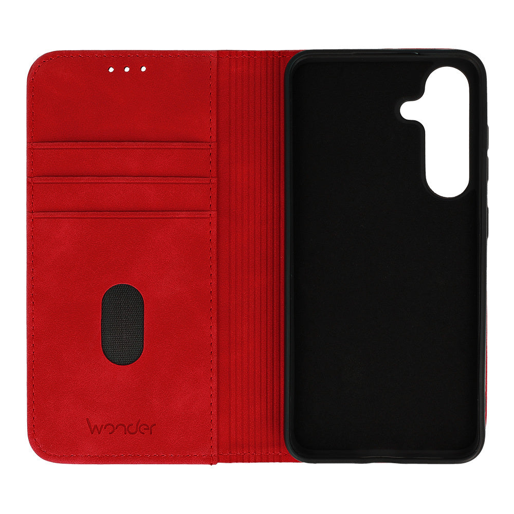Калъф тефтер – Wonder Smart – Xiaomi  Redmi None 13 5G – Червен