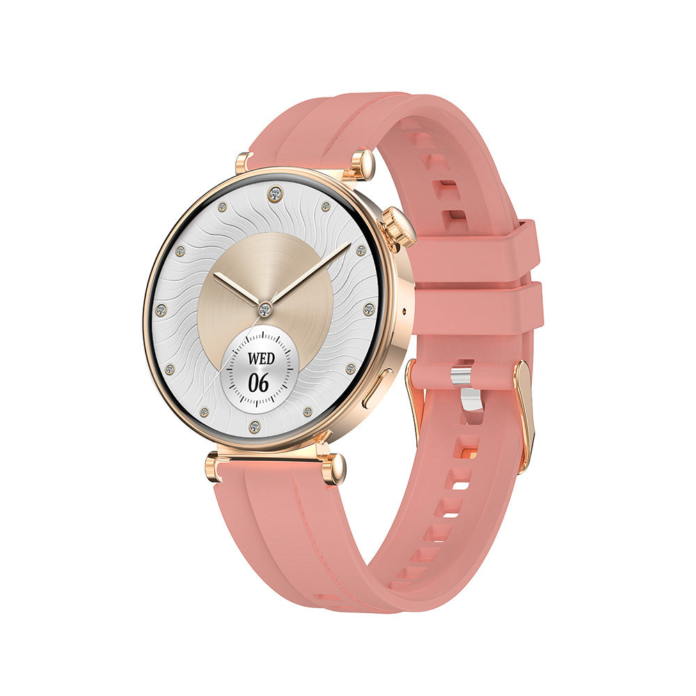 Blavec – Smartwatch W17 Amber HD AMOLED Voice Call (SWW17 RG) Розов + 2 paski – Златист