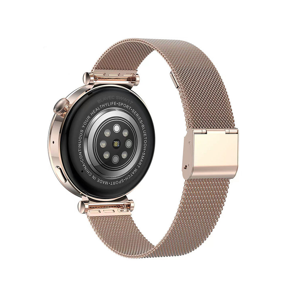 Blavec – Smartwatch W17 Amber HD AMOLED Voice Call (SWW17 RG) Розов + 2 paski – Златист