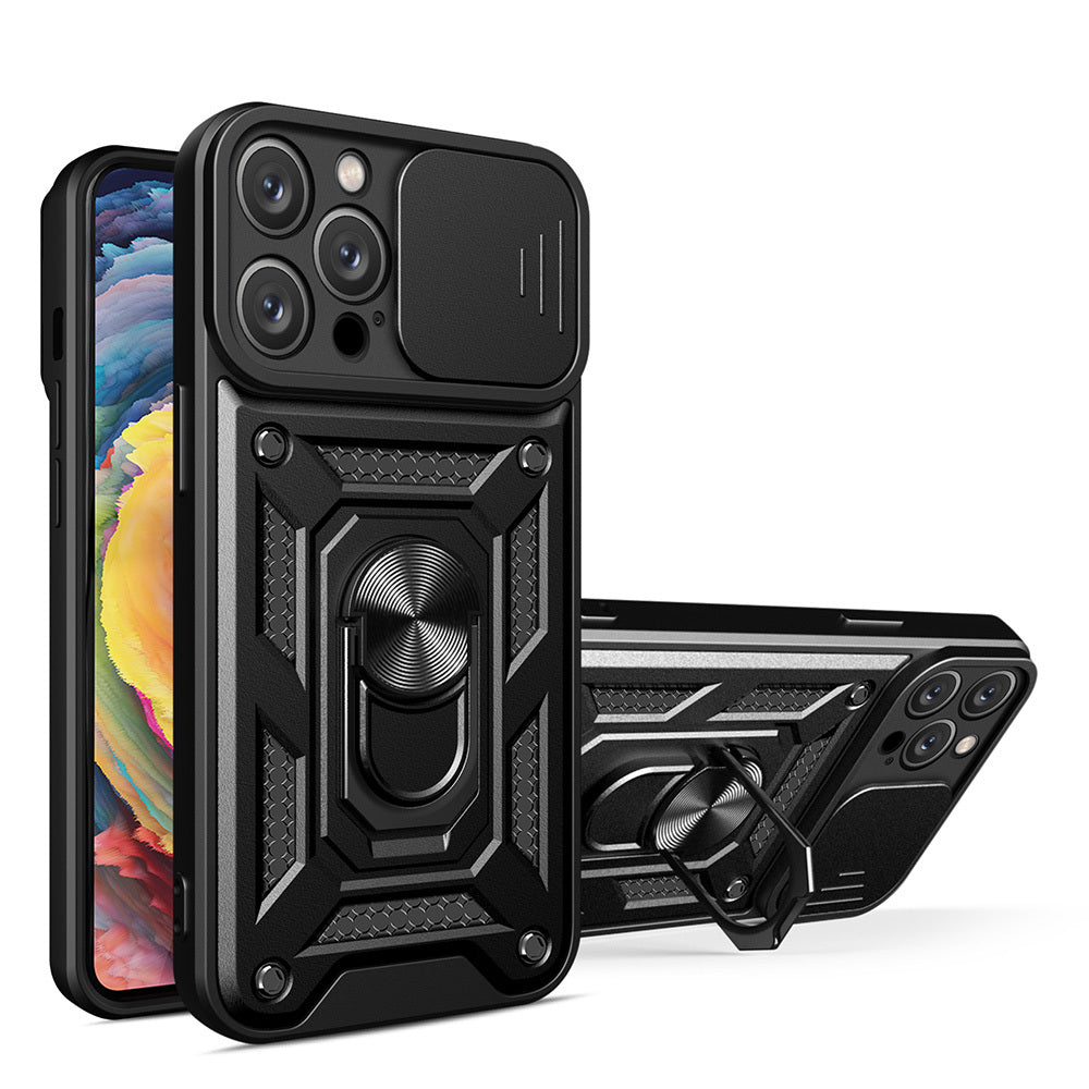 Калъф силикон – Slide Camera Armor – iPhone 16 Pro Max – Черен