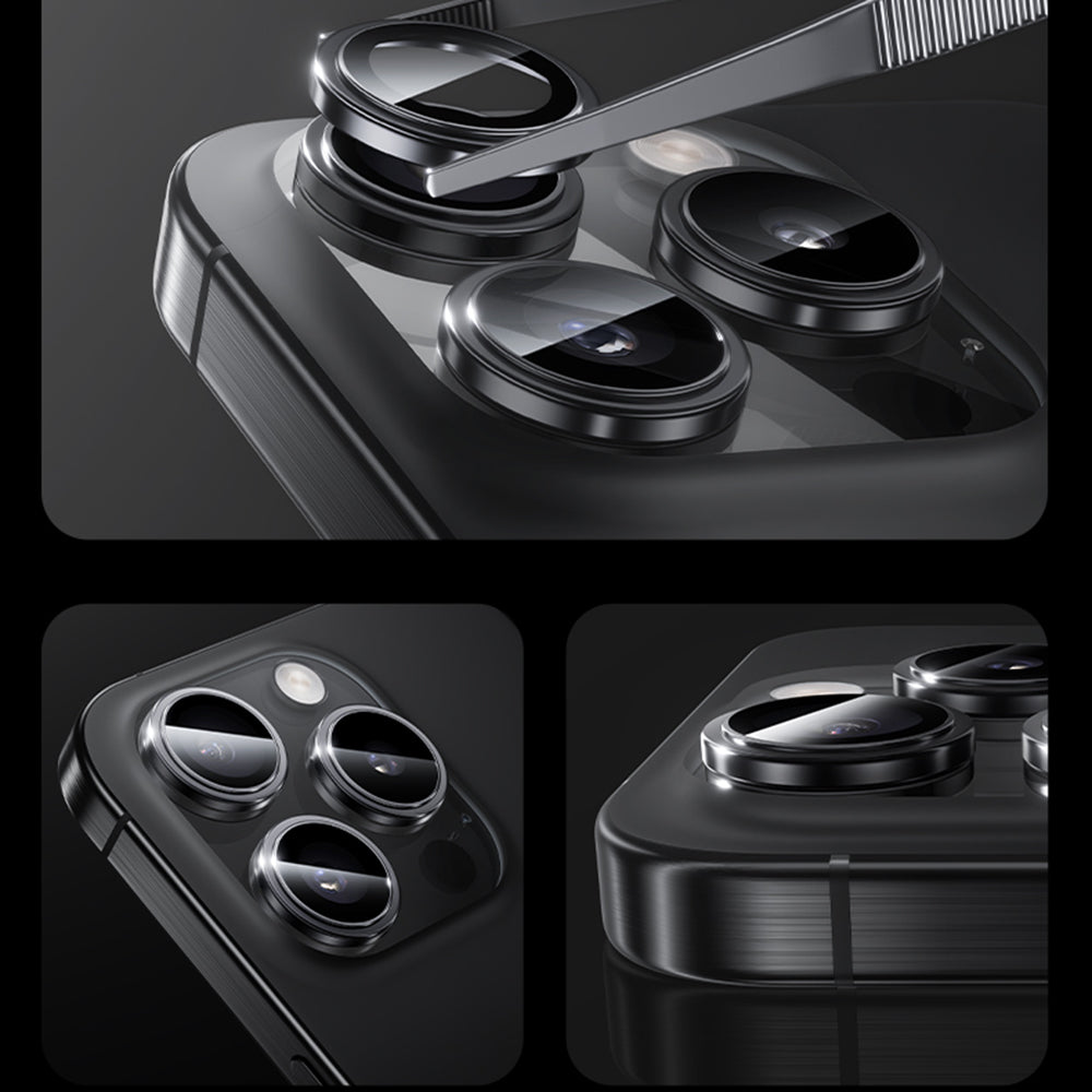 Benks – Закален Стъклен протектор камери– Glass Warrior Lens Protector (3 обектива ) – iPhone 16 Pro/16 Pro Max – Прозрачен