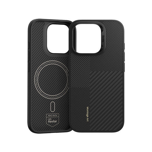 Benks – Montage Magnetic Armor Pro Kevlar Metal Frame 600D+1500D – iPhone 16 Pro Max – Черен