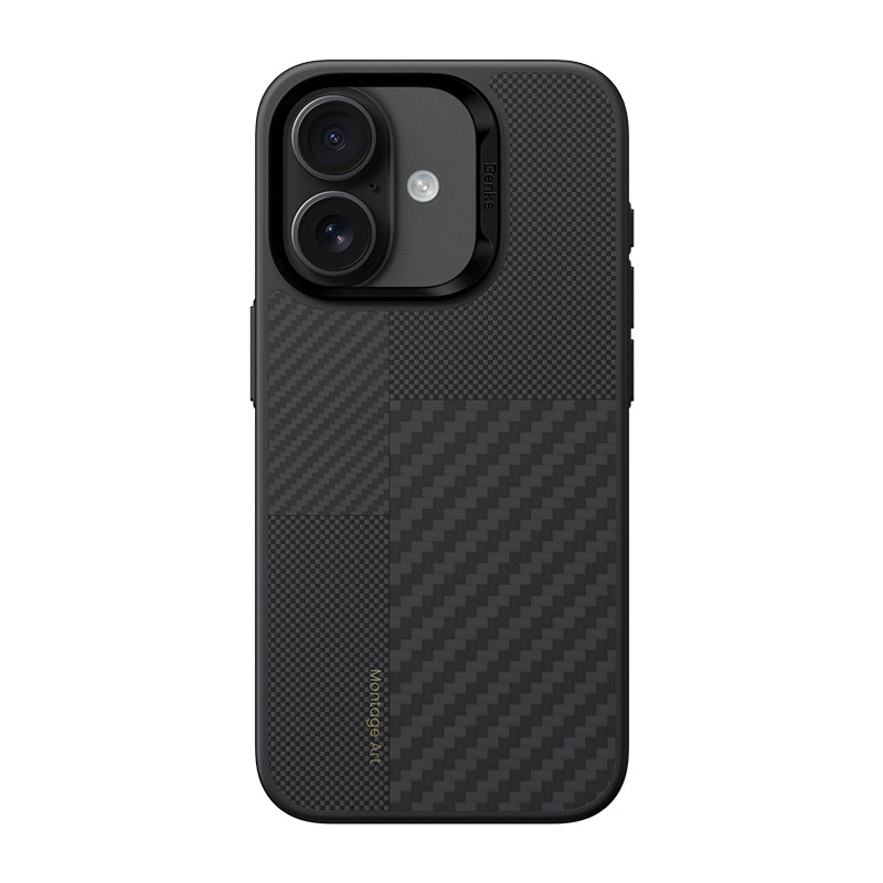 Benks –Montage Magnetic Armor Pro Kevlar Metal Frame 600D – iPhone 16 – Черен