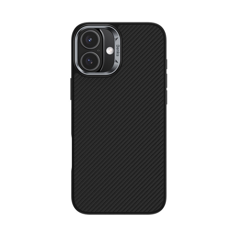 Benks – Калъф Magnetic Armor Pro Kevlar Metal Frame 600D – iPhone 16 – Черен