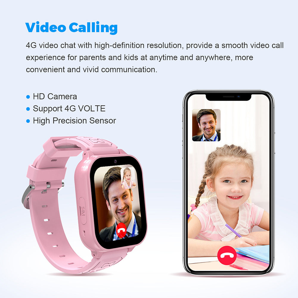 Blavec – Smartwatch K02 Kids Voice Call / GPS / 4G / SOS (SWK02 P) – Розов