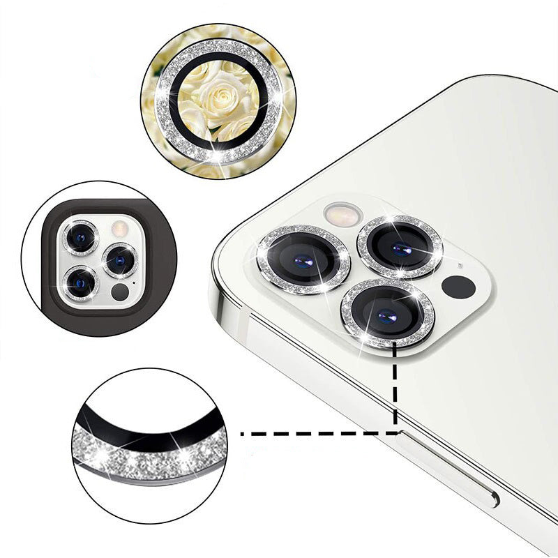 Закален Стъклен протектор – HARD DIAMOND  (2 обектива) – iPhone 16/16 Plus – Сребрист