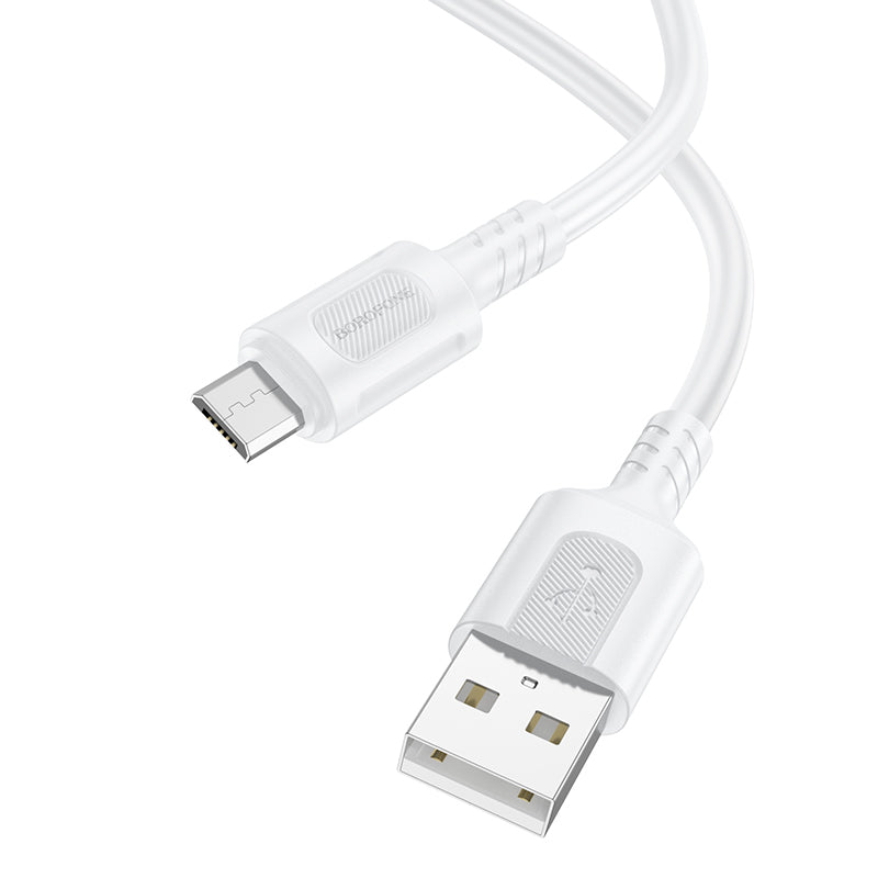 Borofone – Кабел BX111 Feliz USB → Micro USB 2,4A 1m. – Бял
