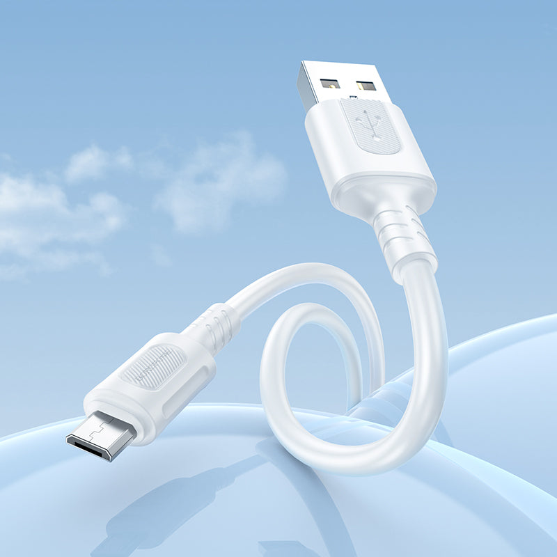 Borofone – Кабел BX111 Feliz USB → Micro USB 2,4A 1m. – Бял