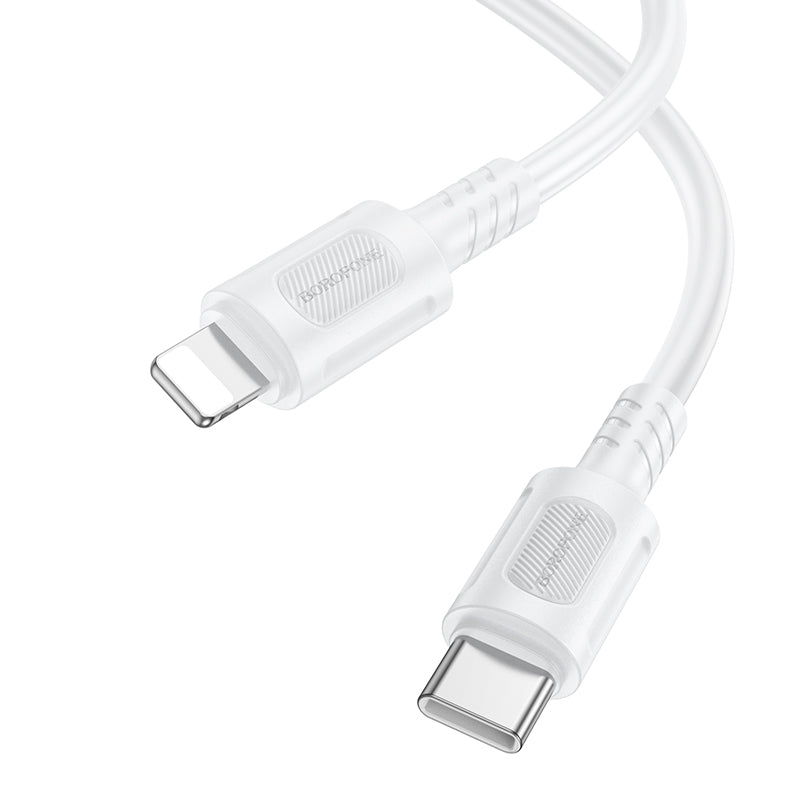 Borofone – Kабел BX111 Feliz – Type C към Lightning - PD 27W 1m. – Бял