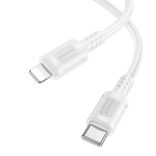 Borofone – Kабел BX111 Feliz – Type C към Lightning - PD 27W 1m. – Бял