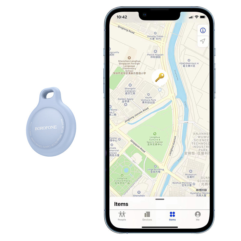 Borofone Tag – тракер против изгубване → Apple Find my – BC101 Exquisite (Apple only) – Бял