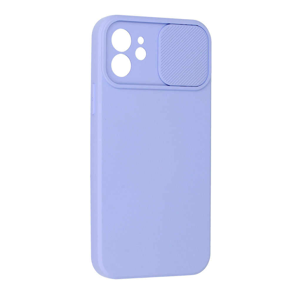 Калъф силикон –  Camshield Soft  – iPhone 12 – Светло лилав