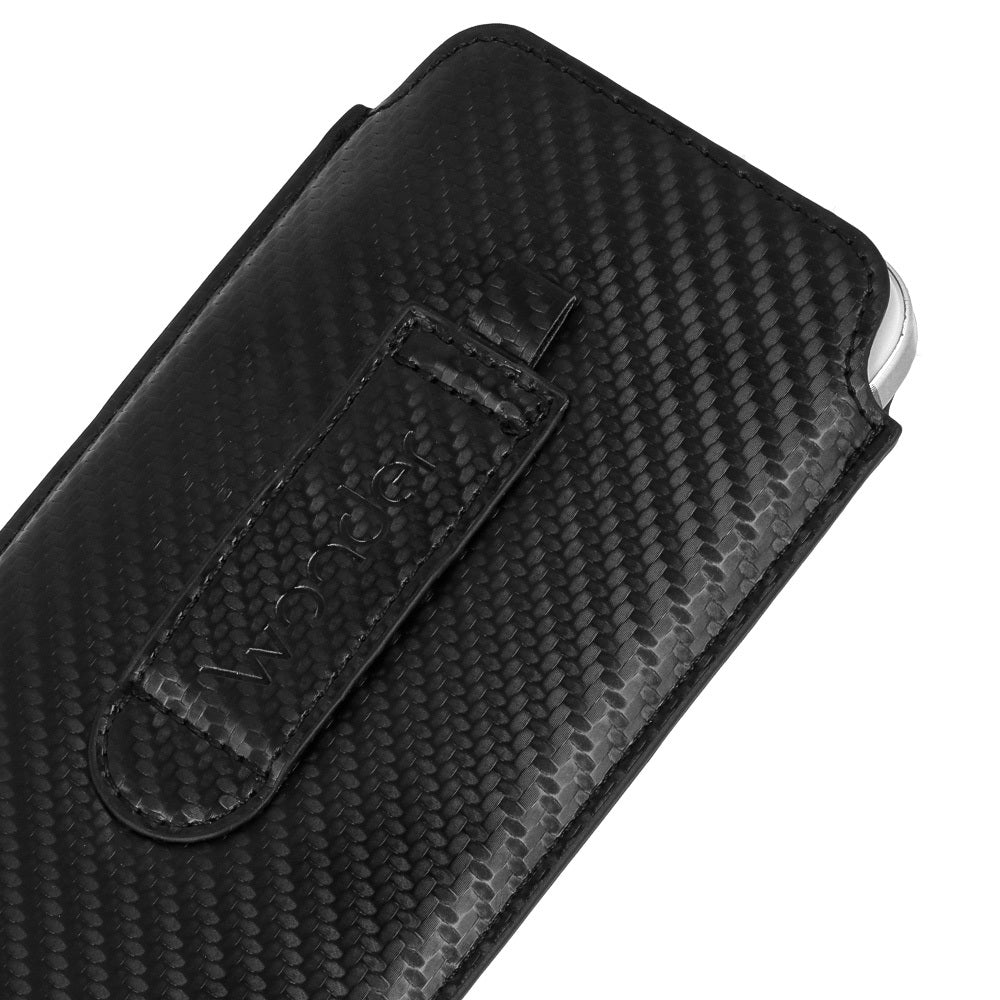 Wonder – Калъф CARBON ROZMIAR L – iPhone 13 Mini/12 Mini/SE 2020/2022/7/8 – Черен