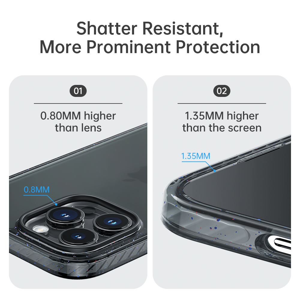 Rock – Калъф Crystal Shield Series – iPhone 14 Pro – Прозрачен-Черен