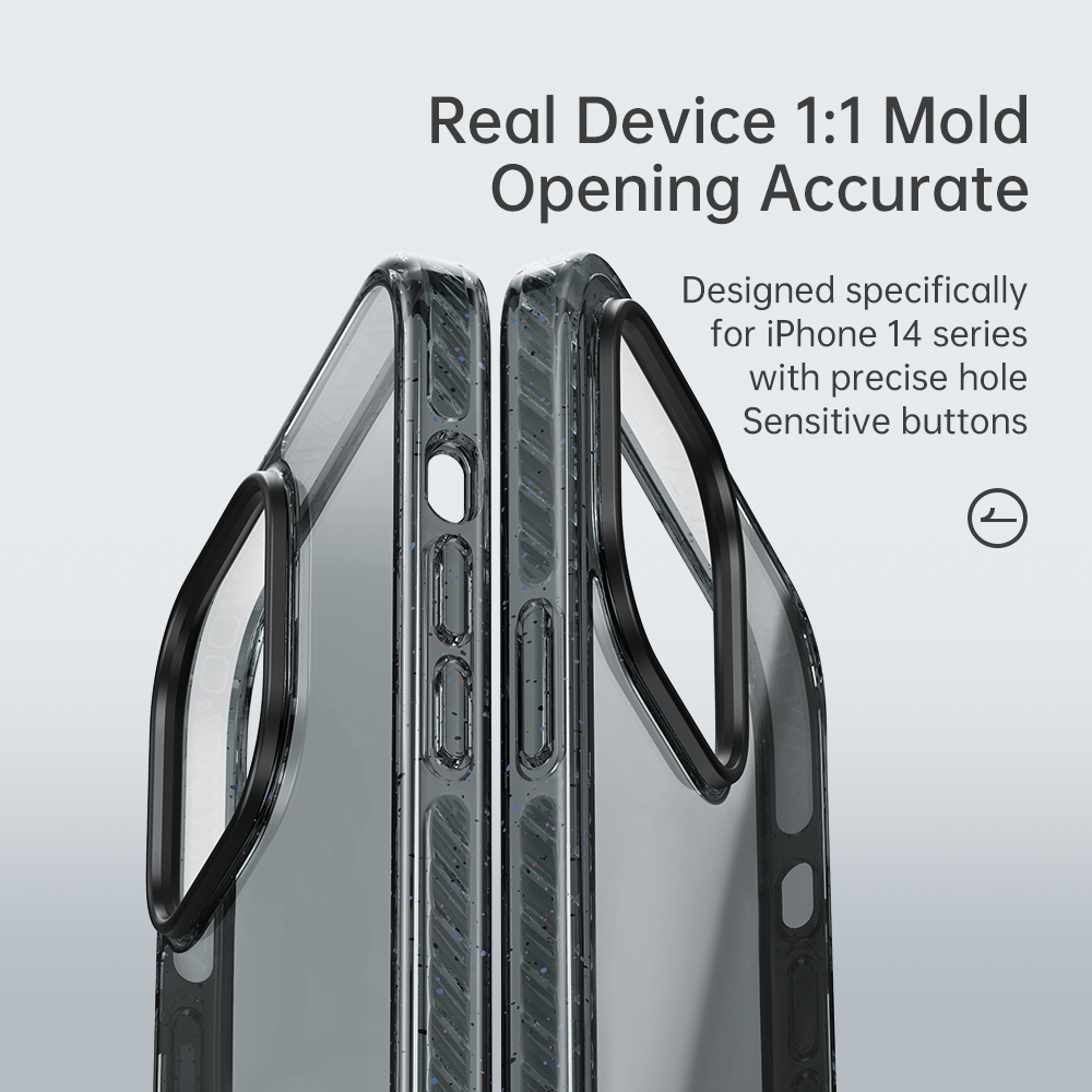 Rock – Калъф Crystal Shield Series – iPhone 14 Pro – Прозрачен-Черен