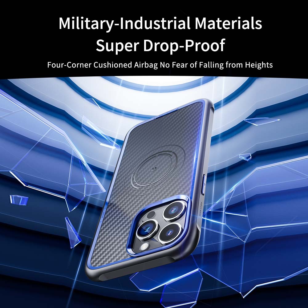 Rock – Kevlar Series Aramid Fiber Magnetic – iPhone 15 Pro – Черен