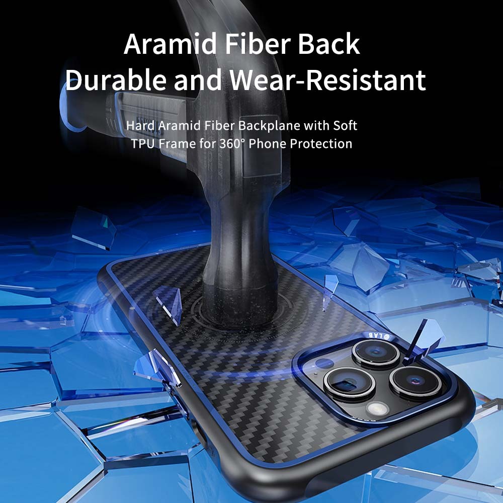 Rock – Kevlar Series Aramid Fiber Magnetic – iPhone 15 – Черен
