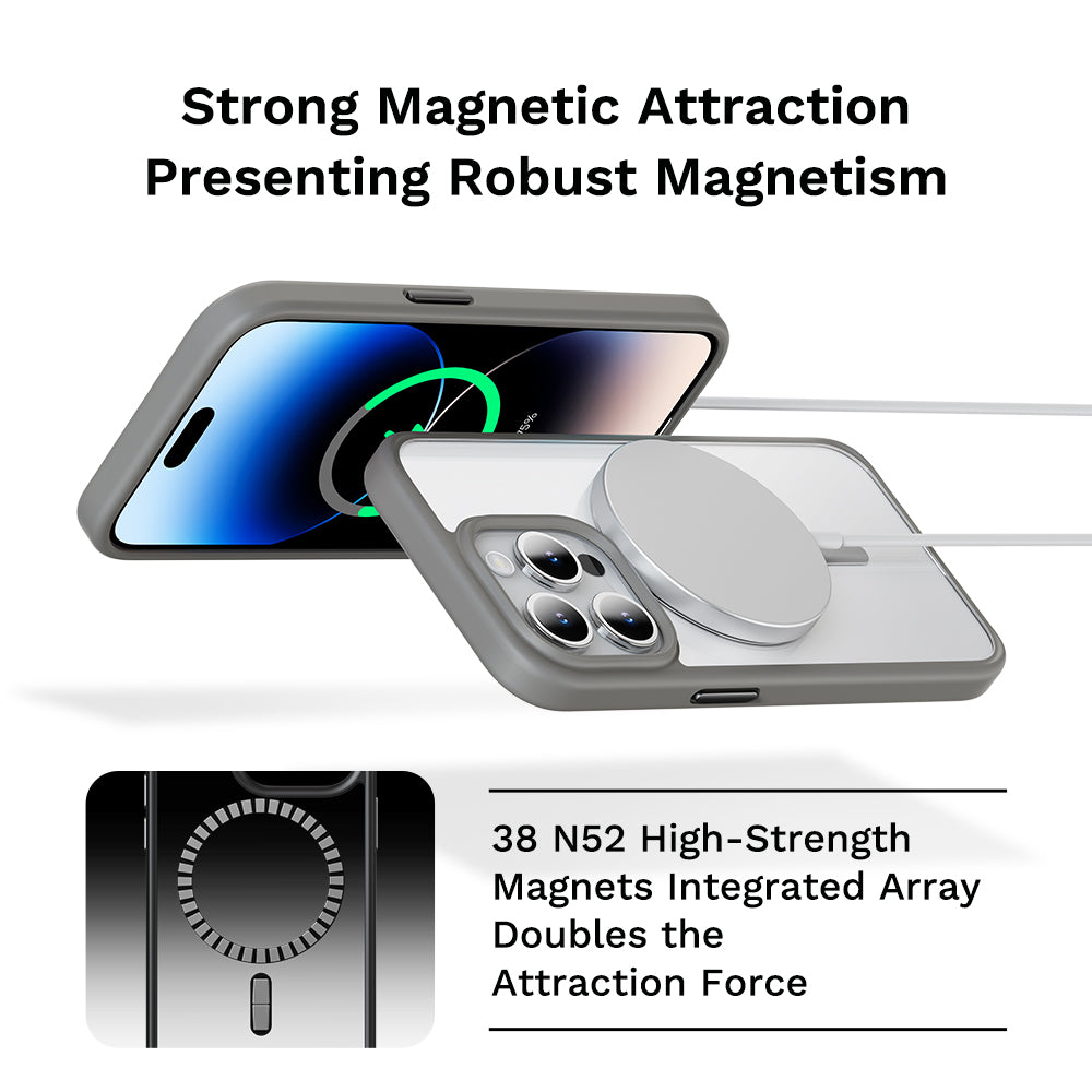Rock – Guard Series Magnetic – iPhone 15 – Прозрачен-Бял