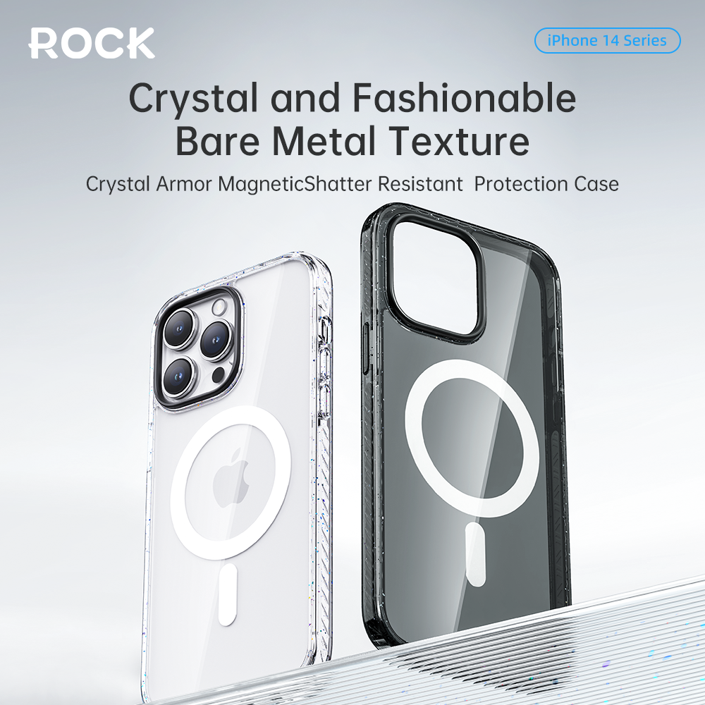 Rock – Калъф Crystal Shield Series Magnetic  – iPhone 14 Pro – Прозрачен-Черен