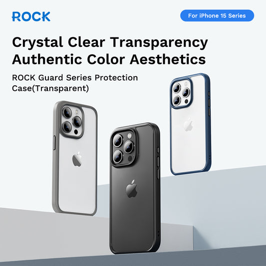 Rock – Guard Series – iPhone 15 Pro Max – Прозрачен-Сив
