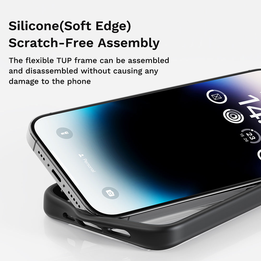 Rock – Guard Series  – iPhone 16 Plus – Прозрачен-Черен