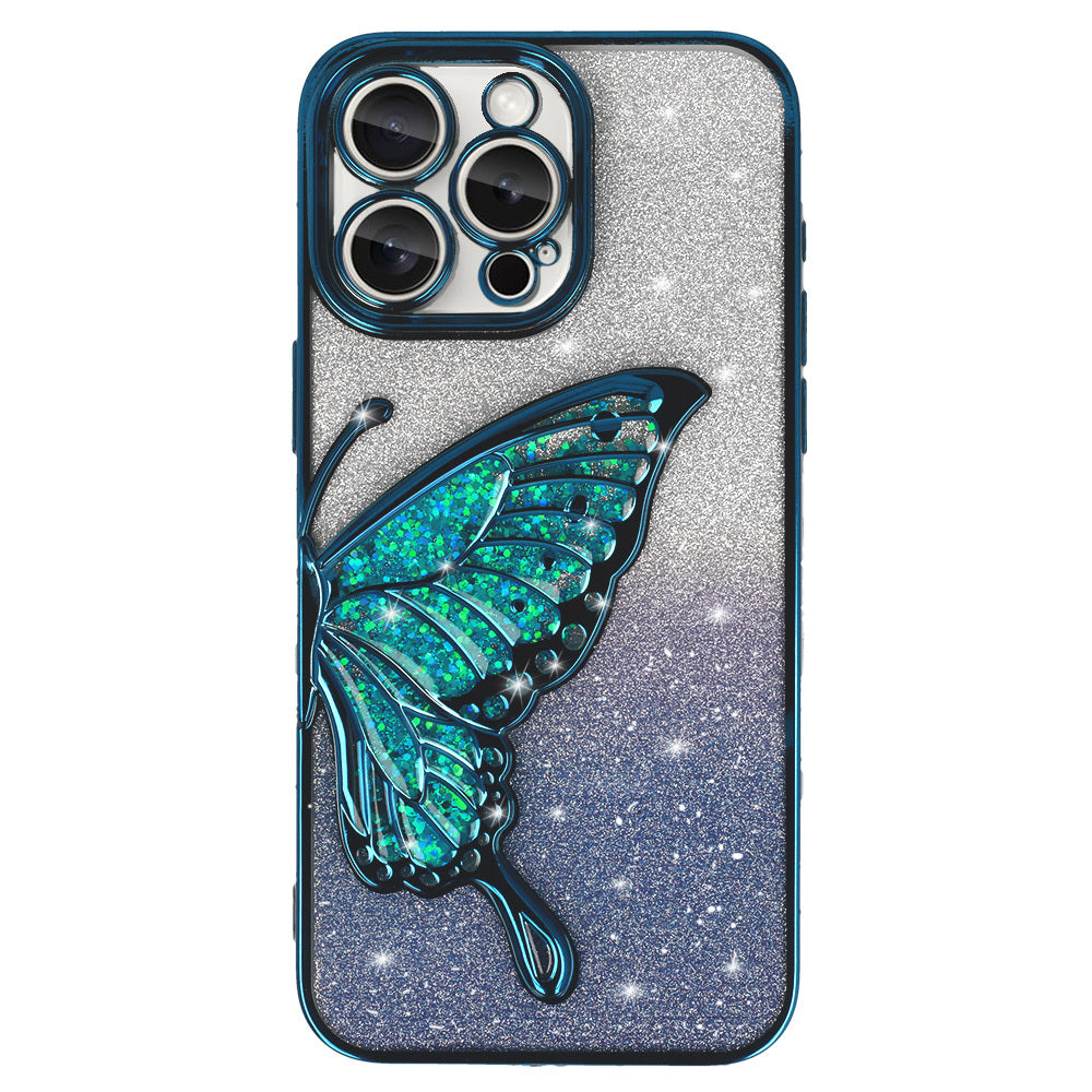 Калъф – Tel Protect Butterfly Water – iPhone 15 Pro – Син