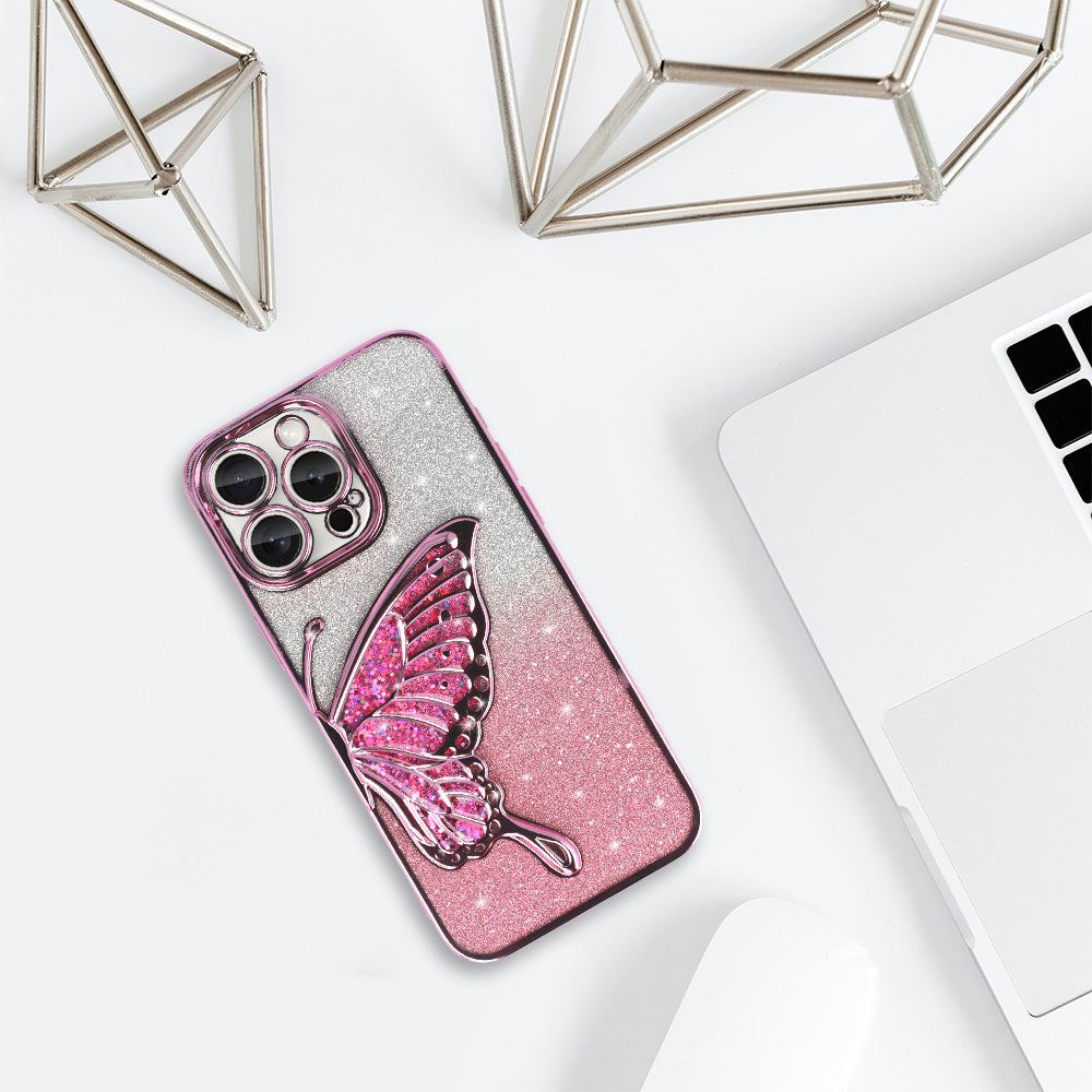 Калъф – Tel Protect Butterfly Water – iPhone 15 Pro – Розов