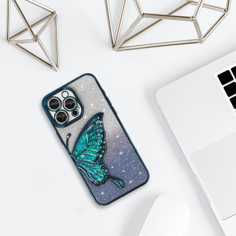 Калъф – Tel Protect Butterfly Water – iPhone 16 – Син