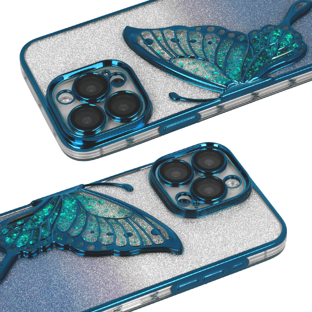 Калъф – Tel Protect Butterfly Water – iPhone 16 Pro Max – Син