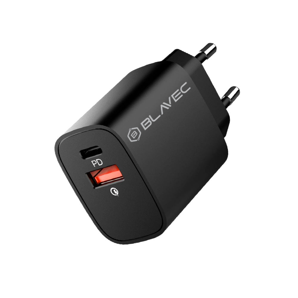 Blavec – Заряден адаптер – BC2 USB + Type-C QC 3.0 PD 20W (TCBC2 UCB20) – Черено