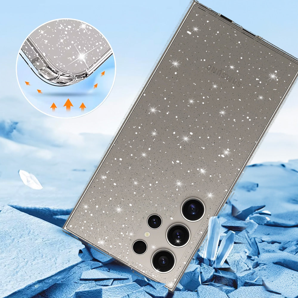 Калъф силикон – Crystal Блестящ – Samsung Galaxy S25 Ultra – Сребрист