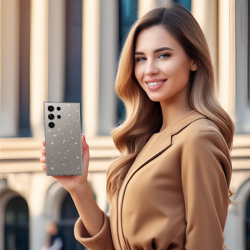 Калъф силикон – Crystal Блестящ – Samsung Galaxy S25 Ultra – Сребрист