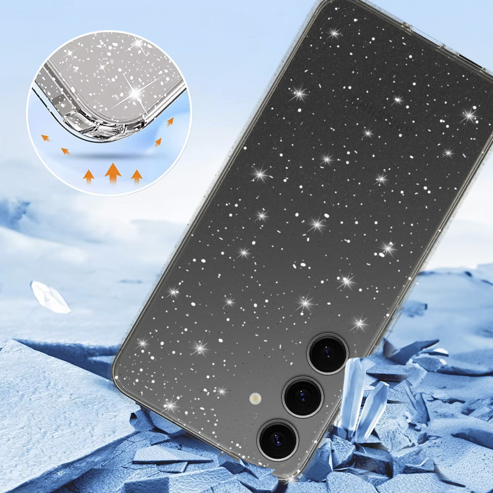Калъф силикон – Crystal Блестящ – Samsung Galaxy S24 Fe – Сребрист