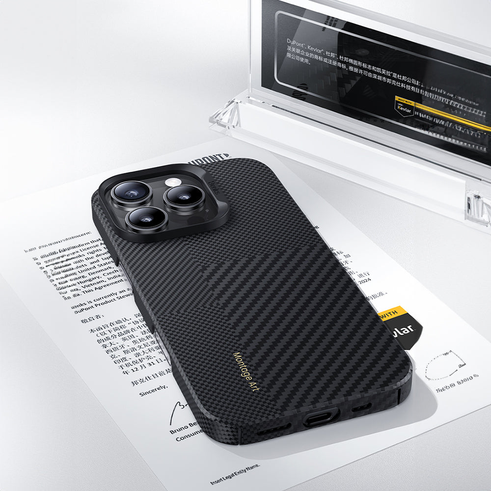 Benks – Калъф Montage Magnetic Armor Air Kevlar Pc Frame 600D+1500D (Mb66) – iPhone 16 Pro Max – Черен