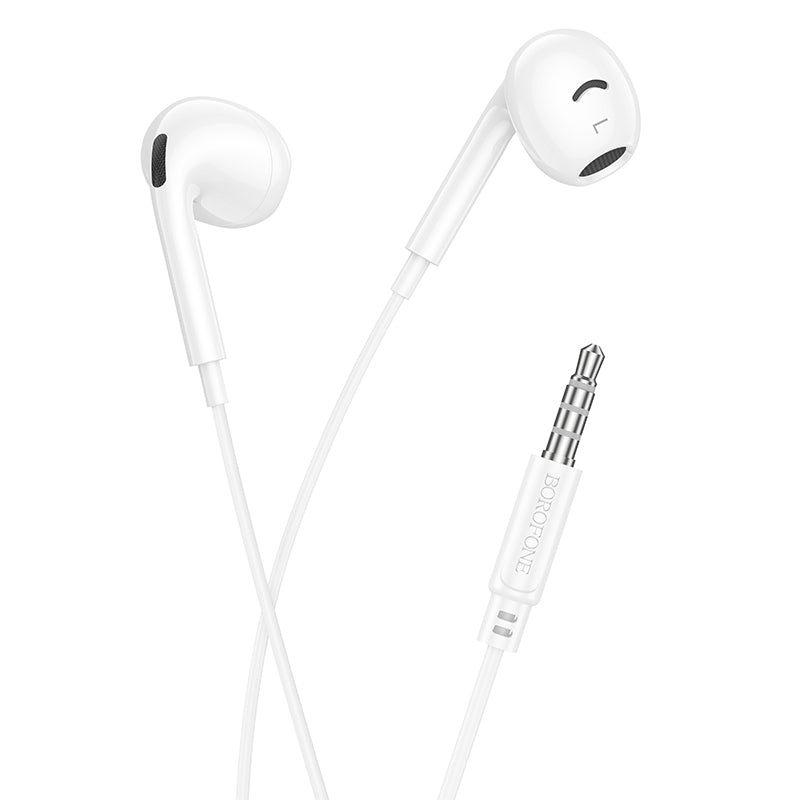 Borofone – Слушалки с кабел и микрофон – BM96 Brilliant – Бял