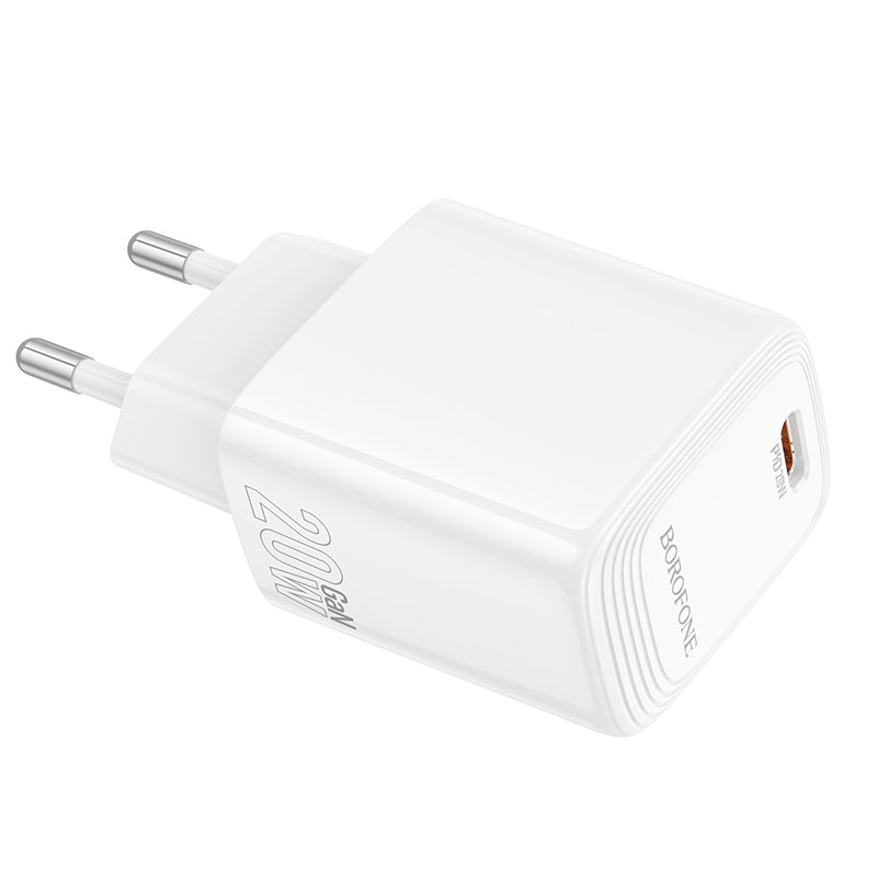 Borofone – Заряден адаптер – BN26 Fuente Type-C PD 20W – Бял