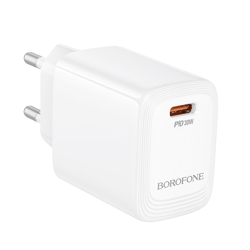 Borofone – Заряден адаптер – BN28 Fuente Type-C PD 30W – Бял