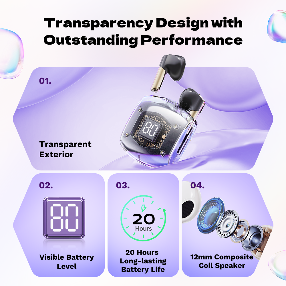 Rock –Безжични Bluetooth слушалки– TWS Air Bubble – Черен